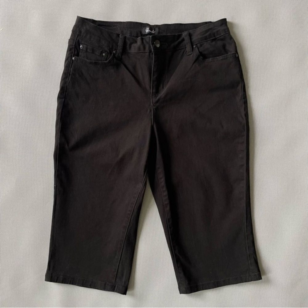Tailormade Black Denim Stretch Bermuda Shorts Women’s Size 12P